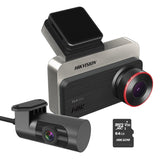 Hikvision C200S Dashcam Dual, with 64GB Micro-SD