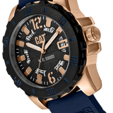 CAT AR.191.26.639 Steel Barricade Watch -  Blue/Rose Gold