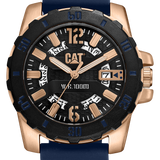 CAT AR.191.26.639 Steel Barricade Watch -  Blue/Rose Gold