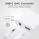 Astrum AS045 USB-C to Audio Aux DAC + USB-C Adapter