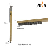 ALVA BA201 Pizza Oven Bristle Brush with Scraper