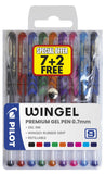 Pilot Wingel 0.7mm Gel Pens - Wallet of 9 Colours