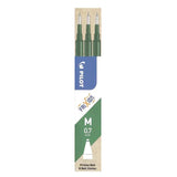 Pilot Frixion Clicker/Ball 0.7mm Erasable Pen Refills Green - 3 Pack