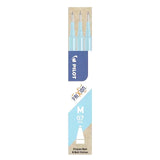 Pilot Frixion Clicker/Ball 0.7mm Erasable Pen Refills Light Blue - 3 Pack