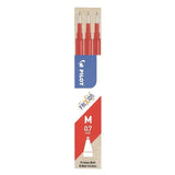 Pilot Frixion Clicker/Ball 0.7mm Erasable Pen Refills Red - 3 Pack