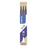 Pilot Frixion Clicker/Ball 0.7mm Erasable Pen Refills Violet - 3 Pack