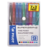 Pilot Supergrip G Med Ballpoint Pen BPS-GG - Wallet of 9