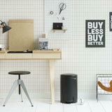 Brabantia 12L Newlcon Pedal Bin - Matt Black 113741