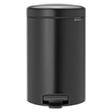 Brabantia 12L Newlcon Pedal Bin - Matt Black 113741