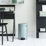 Brabantia 12L Newlcon Pedal Bin - Metallic Mint 113765
