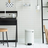 Brabantia 12L Newlcon Pedal Bin - White 111969