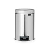 Brabantia 5L Newlcon Pedal Bin - Fingerproof Matt Steel 112102