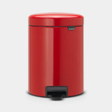 Brabantia 5L Newlcon Pedal Bin - Passion Red