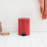 Brabantia 5L Newlcon Pedal Bin - Passion Red