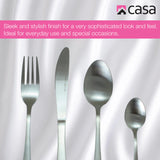 Casa CACS02 Sienna 16pc Cutlery Set - Matte Silver
