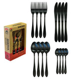 Casa CACS04 Sienna 16pc Cutlery Set - Black Steel