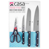 Casa CAKS03 Treviso 4pc Knife & Kitchen Set