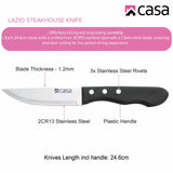 Casa CAKS06 Lazio 4pc Steakhouse Knife Set