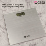 Casa CBSG01A Sparkle Glass Bathroom Scale - Argento