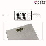 Casa CBSG01A Sparkle Glass Bathroom Scale - Argento