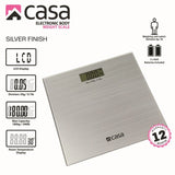 Casa CBSG01A Sparkle Glass Bathroom Scale - Argento