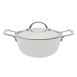 Snappy Chef 24cm Superlight Casserole, White - CICW024
