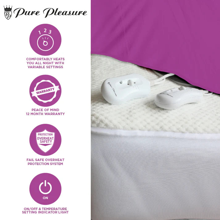 Pure Pleasure Fitted King Sherpa Electric Blanket - ZEPP183188SH