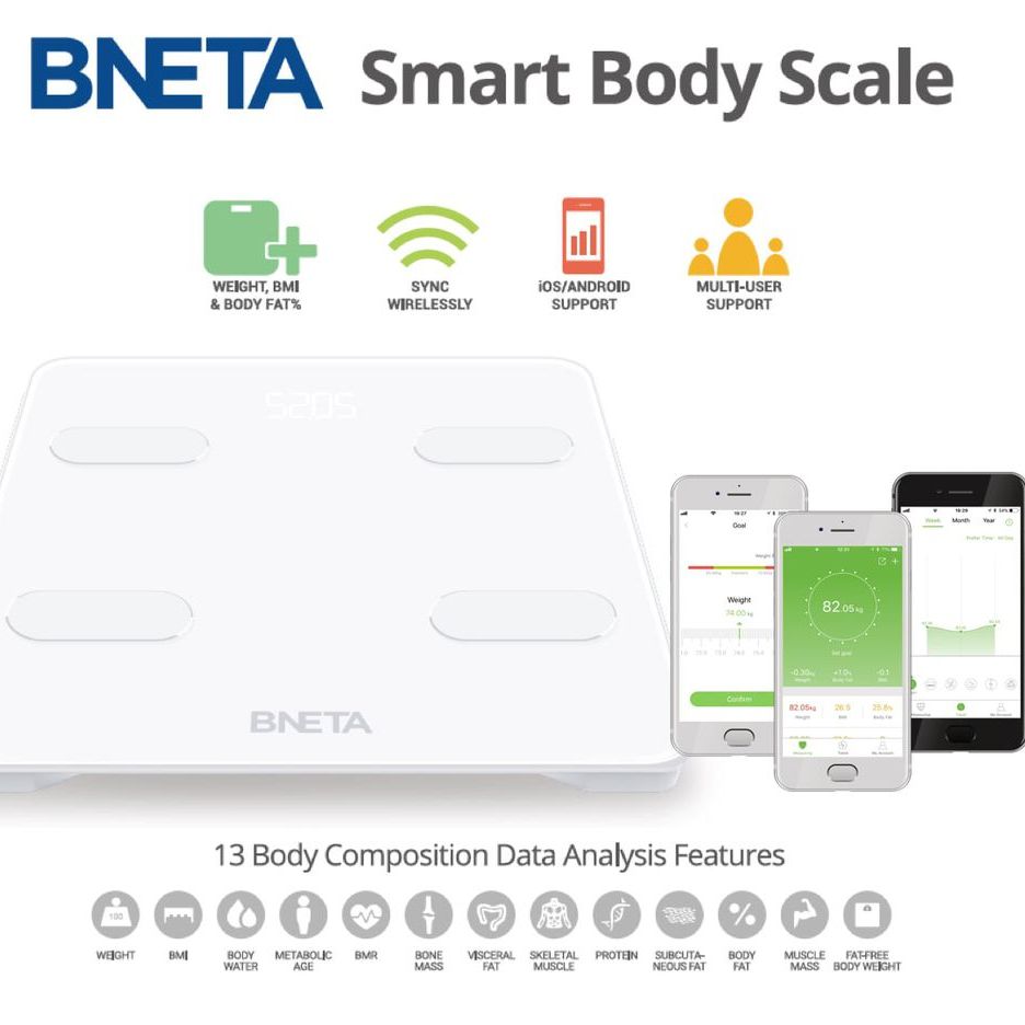 BNETA CS20G Bluetooth Smart Body Scale