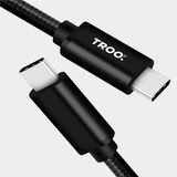 TROO Certified Fast Charge 30W Type-C To Type-C Braided Cable - 1 m - sgm02-1