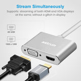 Astrum DA660 - USB-C to VGA & HDMI Adapter | 4K HDMI + 1080P VGA