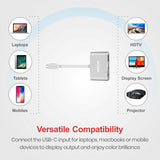 Astrum DA660 - USB-C to VGA & HDMI Adapter | 4K HDMI + 1080P VGA