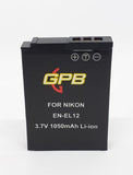 GPB EN-EL12 Rechargeable Digital Camera Battery for Nikon