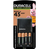Duracell 45 Minutes Battery Charger with 2 AA and 2 AAA
