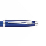 Sheaffer 100 Ballpoint Pen Blue Lacquer Chrome Trim - E2933951
