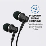 Astrum EB250 Electro Painted Stereo Earphones with Mic – Black