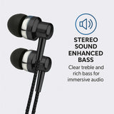 Astrum EB250 Electro Painted Stereo Earphones with Mic – Black