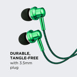 Astrum EB250 Earphone Wire Mic 3.5mm Green