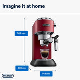 Delonghi EC685.R Dedica Pump Espresso Maker - Red