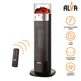 ALVA EIH209 Electric Tower Fan Heater with Remote