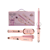 ENZO EN-3135 3-in-1 Hair Curler, Straightener & Brush Set