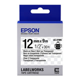 Epson LC-4TBN9 Tape Cartridge 12mm x 9m - Black on Transparent