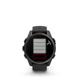 Garmin fēnix® 8 – 43 mm, AMOLED Sapphire, Carbon grey DLC titanium with Black/pebble grey silicone band