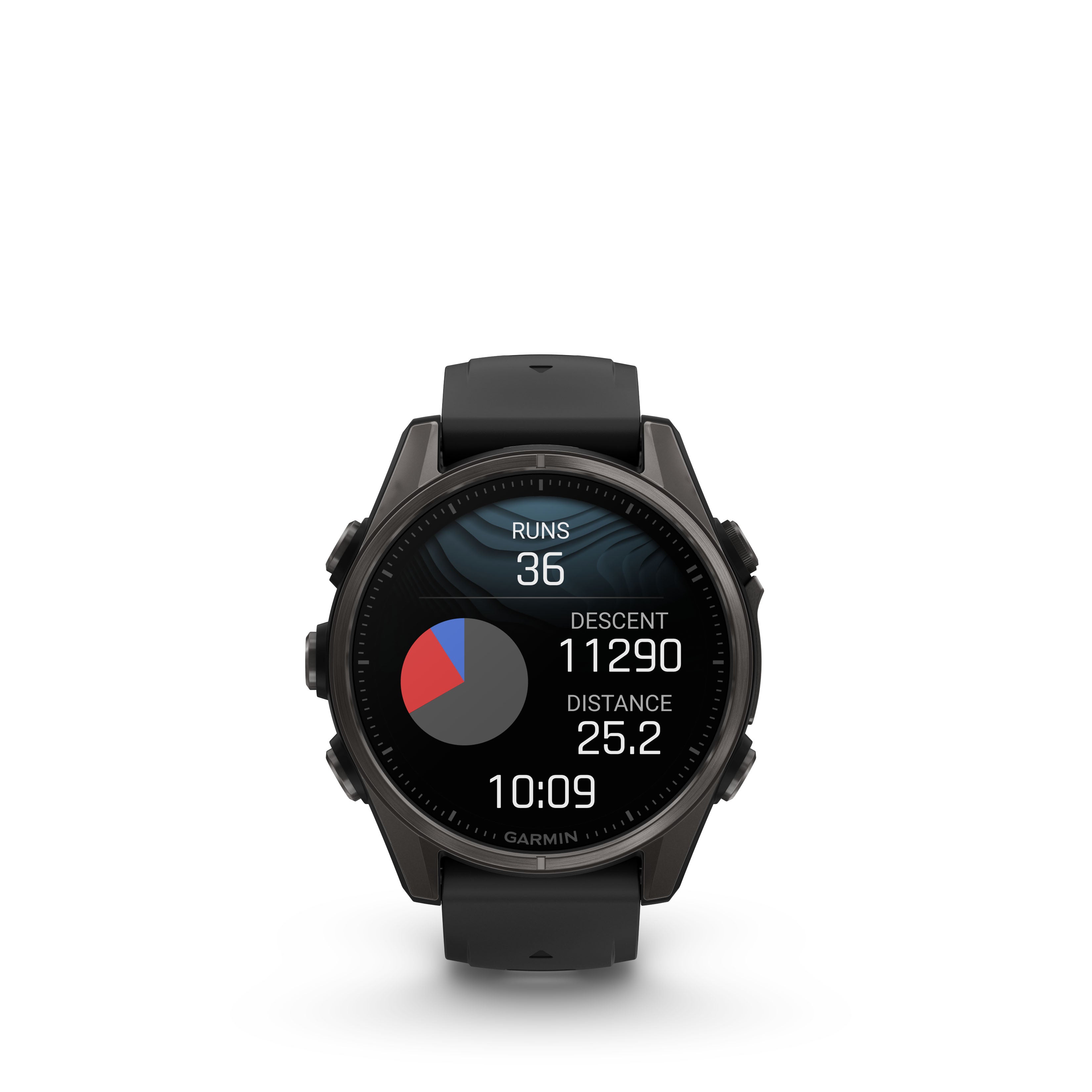 Garmin fēnix® 8 – 43 mm, AMOLED Sapphire, Carbon grey DLC titanium with Black/pebble grey silicone band
