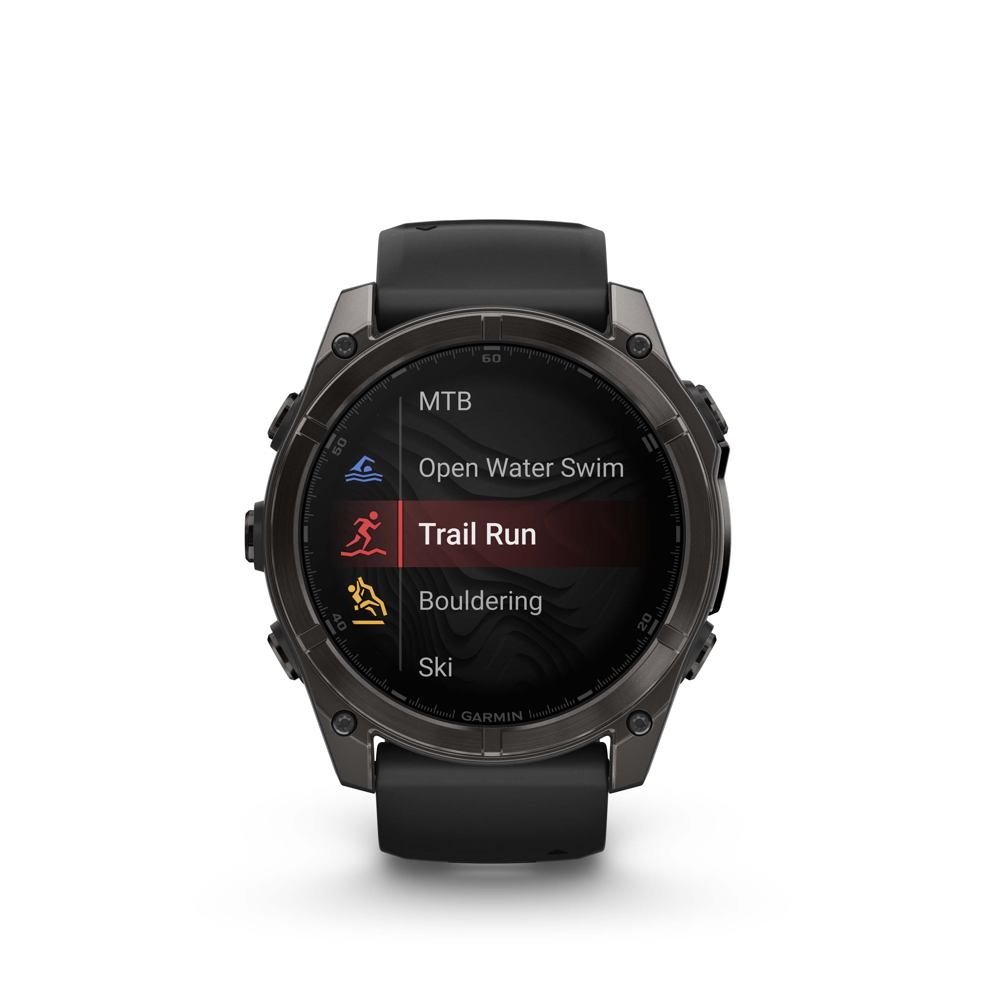 Garmin fēnix® 8 – 51 mm, AMOLED Sapphire, Carbon grey DLC with Black/pebble grey silicone band