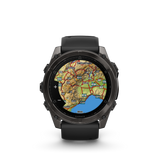 Garmin fēnix® 8 – 51 mm, AMOLED Sapphire, Carbon grey DLC with Black/pebble grey silicone band