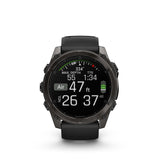 Garmin fēnix® 8 – 51 mm, AMOLED Sapphire, Carbon grey DLC with Black/pebble grey silicone band
