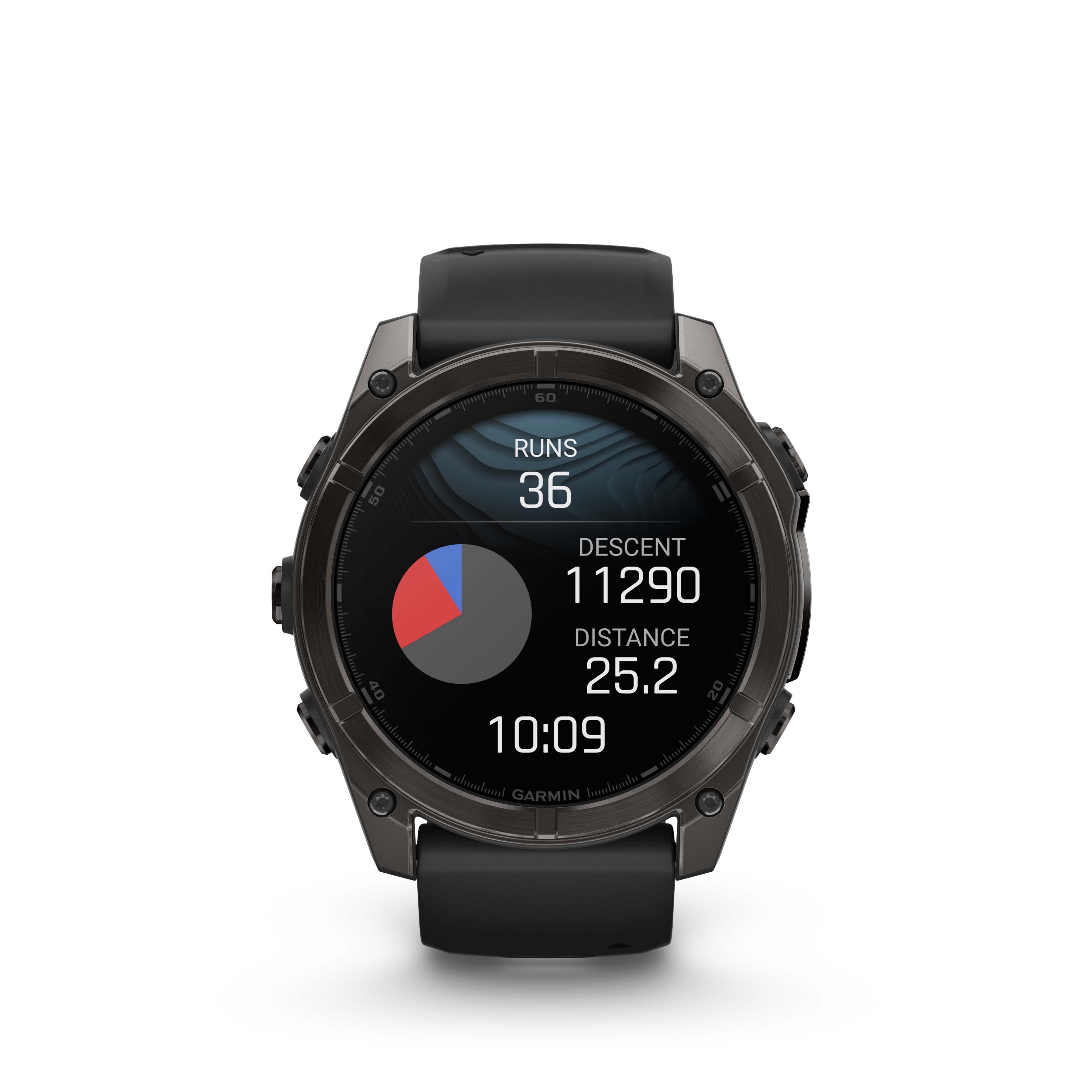 Garmin fēnix® 8 – 51 mm, AMOLED Sapphire, Carbon grey DLC with Black/pebble grey silicone band