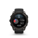 Garmin fēnix® 8 – 51 mm, AMOLED Sapphire, Carbon grey DLC with Black/pebble grey silicone band