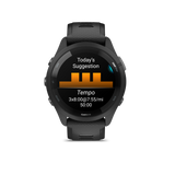 Garmin Forerunner® 265 Black Bezel and Case with Black/Powder Gray Silicone Band