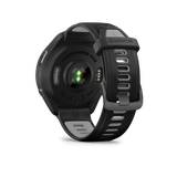 Garmin Forerunner® 965 Carbon Gray DLC Titanium Bezel with Black Case and Black/Powder Gray Silicone Band